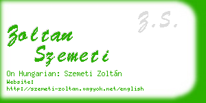 zoltan szemeti business card